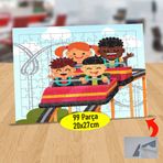 3446214 Lunaparkta Eğlenen Çocuklar 99 Parça Puzzle Yapboz Tablo