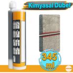 345 ml Kimyasal Dübel Montaj Sıvı Çivi Yapıştırıcı Epoksi Ankraj Harç Beton Tuğla Duvar Gaz Beton - Gri - 0