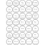 35 Adet Yuvarlak Baharat Kavanoz Etiketi Sticker Seti 4x4 cm - Standart
