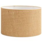 35 cm Natural Jüt Kumaş Silindir Lambader Başlığı, Abajur Başlığı, Sarkıt Avize Başlığı 35cmx23cm