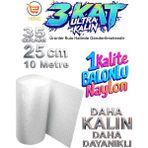35 Gram 25 cm x 10 Metre Yüksek Kalite Kalın Balonlu Naylon Patpat