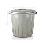 35 Litre Yuvarlak Battal Kapaklı Çöp Kovası Sağlam Kalite Plastik Çöp Kutusu Ø40 h41 Su Erzak Kovası
