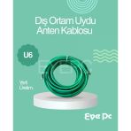 35 Metre Yeşil Rg6/U6 Uydu Çanak Anten Kablosu 35 Mt