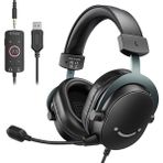 3,5 mm Ses Jaklı Oyun USB Kulaklığı, 7.1 Surround Ses, Çıkarılabilir Mikrofon, Ses Kontrolü,