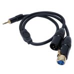 3,5 Mm'den XLR Splitter Kablosu, konsolları, Ses Sistemlerini, Hoparlörleri Karıştırma Için 3,5 Mm Ila XLR Erkek Ve Dişi Kablo