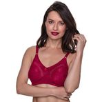 350 - Cherry Toparlayıcı Sütyen Telsiz Süngersiz Minimizer - Bordo, 105 B
