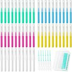 350 İnterdental Diş Ipi Yumuşak Diş Ipi Seçtikleri Diş Arası Kürdan Dolum Diş Aracı Interdental Fırça Temizleyici Yüzgeçli Diş Diş Pensesinde Diş Temizleme Aracı Yetişkin (Canlı Renkler)