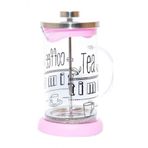 350 Ml. French Press Bitki Çayı Demliği Pembe