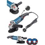 3500W Devir Ayarlı Spiral Taşlama Makinesi 125 mm 2 Diski - Seçenek 1