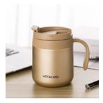 350ml Taşınabilir Paslanmaz Çelik Hoot&Cool Meşrubat Termos Bardak (Gold)
