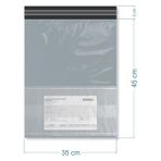 35X45+5CM Cepli Kargo Poşeti - Gri - 500 Adet