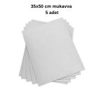 35X50 Cm Beyaz Renk Mukavva Kartonu 5 Adet