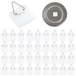 36 adet resim çerçevesi askısı, askı, sabitleme resim askısı, 3,2 x 3,2 cm, yapışkanlı kanca, resim asmak için, manzara plakasına yapıştırmak için