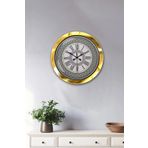 36 Cm Gold Metal Roma Rakamlı Duvar Saati