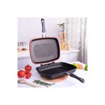 36 cm Gold Stone Ikiz Grill Tava, Çift Taraflı Izgara Grill Pan