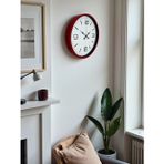 36 Cm Kırmızı Modern Dekoratif Duvar Saati