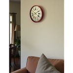 36 Cm Kırmızı Retro Duvar Saati