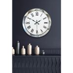 36 Cm Krom Metal Roma Rakamlı Duvar Saati