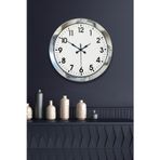 36 cm Krom Metal Standart Duvar Saati