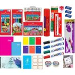 36 Parça Okula Dönüş Kırtasiye Seti Çantasız, Tam ve Kullanışlı Paket - Ahşap - Seçenek 1