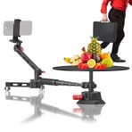 360 Derece Döndürücü Profesyonel Fotoğrafçılık Döner Tabla Fotoğraf Video Platformu Dönen Kamera Kaydırıcı Çekim Mesafesi 0-110cm Ürün Fotoğrafçılığı Video Yapımı İÇin