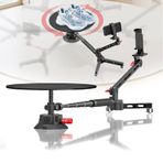 360 Derece Kamera Spinner, Çok Açılı Taşınabilir Fotoğraf Stüdyosu, Ayarlanabilir Kamera Kaydırıcı Video Döner Platform, Fotoğraf Ürün Fotoğrafçılığı için, 43,3 inç Uzatma Çubukları ile