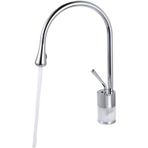 360° Dönebilen Pirinç Banyo Lavabo Musluğu - Mutfak Ve Lavabo İçin Tek Kulplu Mermer Mikser Musluğu(Chrome Marble S)