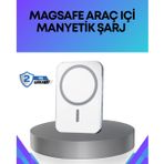 360° Döner Başlıklı Magsafe Araç Telefon Tutucu Hızlı Şarjlı FRTKGT25DYMXUCZ15WMAGSAFE-2