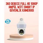 360° Full Hd Wi-Fi Akıllı Ampül Kamera Gece Görüşlü Mir54701194