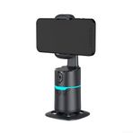 360° Otomatik Yüz İzleme Tripodu, Hareket Tanıma özellikli Akıllı Telefon Standı, RGB Döndürme ve Uzaktan Kumanda, Video Oluşturucu Flamalar için Kamera Montajı (Siyah)