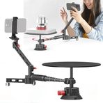 360 Video Dönen Platform/Kamera Kaydırıcısı, Ayarlanabilir Telefon/Kamera Montajı/Vakumlu Taban, Profesyonel Dönen Kamera Takımı, Ürün Fotoğrafçılığı Ve Videoları İÇin