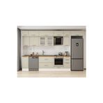 360X240 Cm Klasik Mebran Mutfak Dolabı Beyaz Beyaz Mb-E80S40S40-3 Mebran | Kumtaşı - Mdf