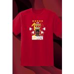 362BASKI Osimen Gol Kralı Sarı Kırmızı 5 Yıldız Temalı The King Baskılı Tshirt