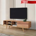 3632 Ela 160 Cm ( Ahşap Ayaklı) Tv Ünitesi , Söğüt , Tv Sehpası , Salon , Oturma Odası
