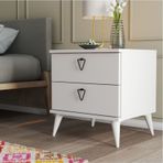 3634 VERSA-CE 2 ÇEKMECELİ AYAKLI KOMODİN BEYAZ