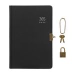 365 gün A5 Kraft günlük defter kilitlenebilir günlük karalama defteri ciltli seyahat günlüğü kilit anahtarı ile 1 yıl planlayıcısı Vintage kişisel gizli kablolama not defteri Scretchbook Jounaling gündemi için boş sayfa