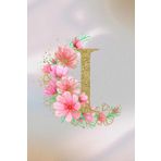 365 page Daily Planner: ’I’ golden floral