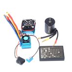 3650 2300KV Fırçasız Motor ve 45A ESC Program Kartı ile Isı Emici Combo 1:8/1:10 Uzaktan Kumandalı Araba Uzaktan Kumandalı Tekne Parçası