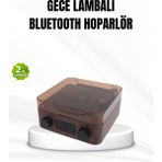 365Dükkan Bluetooth Hoparlörlü Gece Lambası Dijital Saat ve Ambiyans Işığı Çok Amaçlı - Çok Renkli