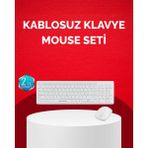 365Dükkan Tam Boy Kablosuz Klavye Mouse Seti - Gelişmiş Bağlantı ve Sessiz Performans - Çok Renkli