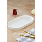 36,5X19 cm Oval Porselen Servis Tabağı – Kahvaltılık, Meze, Aperatif ve Tatlı Sunum Kabı – Şık ve Dayanıklı - 36,5 x 19 cm