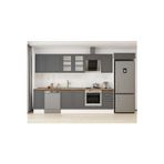 365X222 Cm Klasik Mebran Mutfak Dolabı Beyaz Mb-E80S40S45-3 Mebran | Antrasit - Suntalam