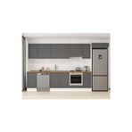 365X222 Cm Klasik Mebran Mutfak Dolabı Beyaz Mb-E80S45S40-1 Mebran | Antrasit - Suntalam