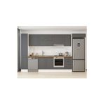 365X222 Cm Klasik Mebran Mutfak Dolabı Beyaz Mbb-E80B40S45-1 Mebran | Antrasit - Suntalam