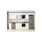 365X240 Cm Klasik Mebran Mutfak Dolabı Beyaz Beyaz Mb-E80S40S45-3 Mebran | Beyaz - Mdf