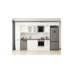 365X240 Cm Klasik Mebran Mutfak Dolabı Beyaz Mbb-E80B40S45-3 Mebran | Antrasit - Suntalam