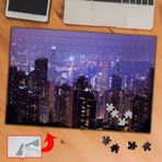 3665 Şehrin Gece Hali Mor Işıklar 240 Parça Puzzle Yapboz Tablo