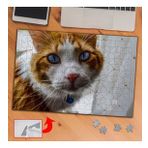 3687 Mavi Gözlü Turuncu Kedi 240 Parça Puzzle Yapboz Tablo
