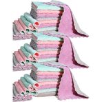36'lı Paket Temizlik Bezi Mutfak Bezi, Bulaşık Havluları Süper Emici Mercan Kadife Bulaşık Havlusu, Mikrofiber Premium Yumuşak Çay Havluları, Hızlı Kuru Bezler, Çok Amaçlı Yeniden Kullanılabilir