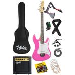36PK 8-12 Yaş Çocuklar İçin Amfili Full 3/4 36 İnç Elektro Gitar Seti Pembe